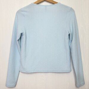 H & M Divided light blue cropped top size M